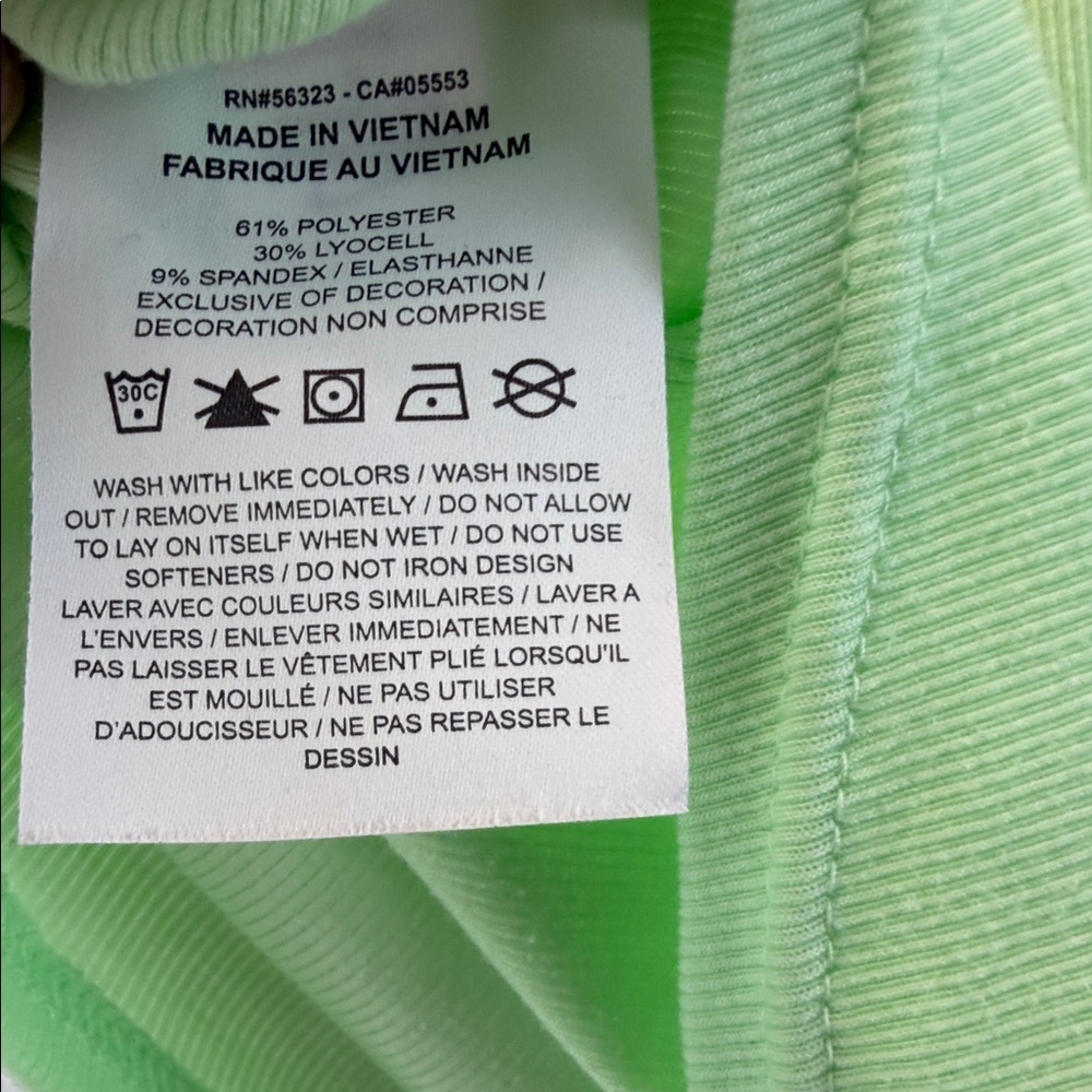 Nike Women's Lime Green Crop Top - Picture 4 of 8